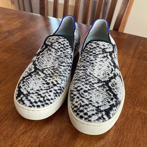 Rothy’s size 7.5 slip on sneaker, discontinued, snakeskin pattern